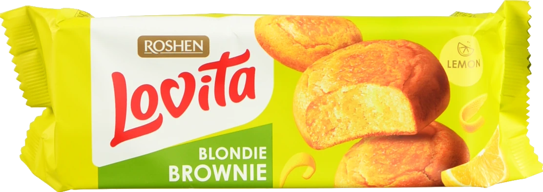 Печиво Roshen Lovita 152г здобне blondie brownie лимон
