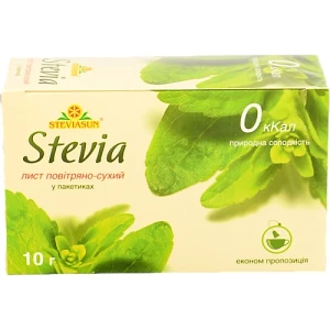 Лист Стевіясан 10г повiтряно сухий пакет.
