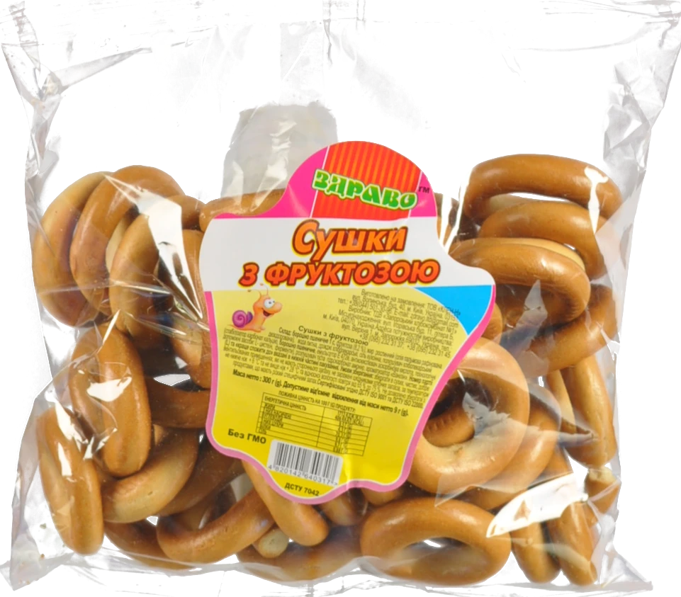Сушки з фруктозою Здраво м/у 300г