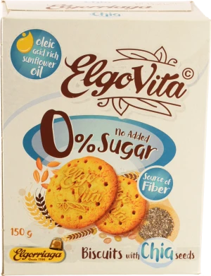 Печиво Elgovita 150г з насінням чіа без цукру