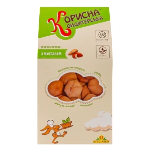 Печиво Корисна Кондитерська 175г мигдаль пісочне