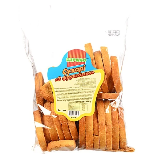 Сухарі Здраво 300г фруктоза