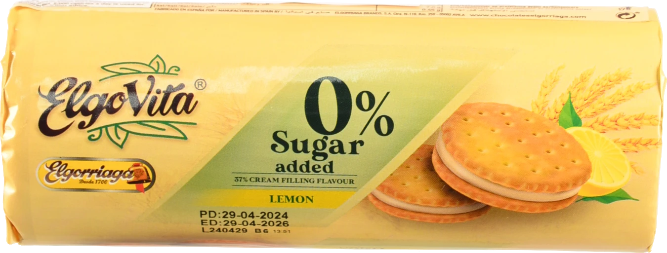 Печиво Elgovita 180г лимон без цукру