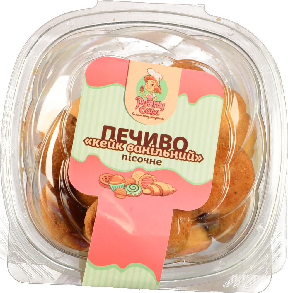 Печиво пісочне 300г кейк ванільний власне вироб-во