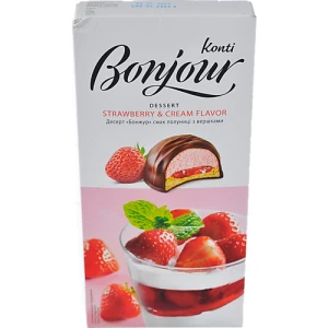 Десерт смак полуниці з вершками Bonjour к/у 232г