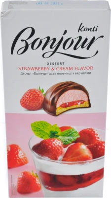 Десерт смак полуниці з вершками Bonjour к/у 232г