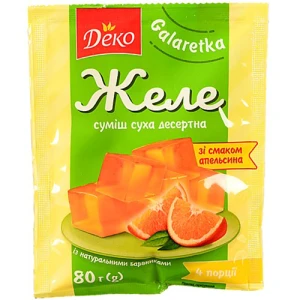 Желе зі смаком апельсина Деко м/у 80г