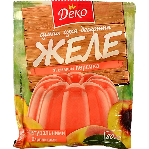 Желе зі смаком персика Деко м/у 80г