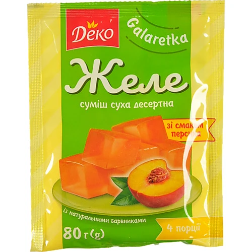 Желе зі смаком персика Деко м/у 80г