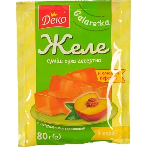 Желе зі смаком персика Деко м/у 80г