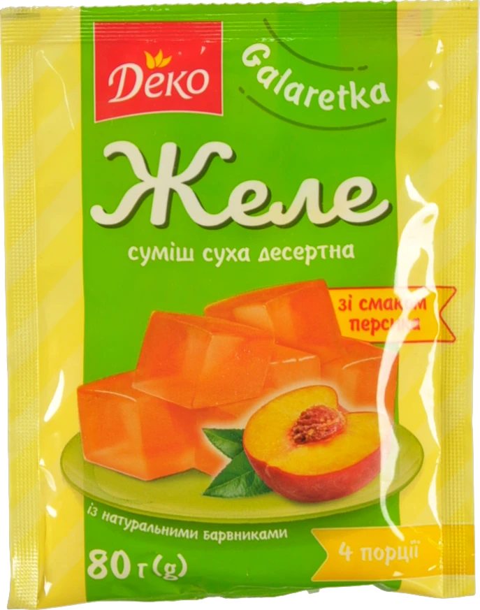 Желе зі смаком персика Деко м/у 80г