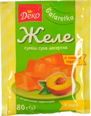 Желе зі смаком персика Деко м/у 80г