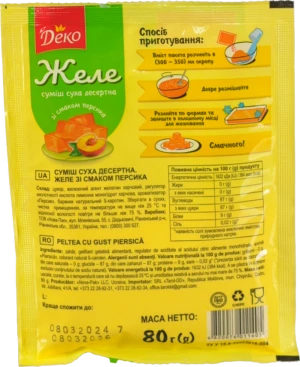 Желе зі смаком персика Деко м/у 80г