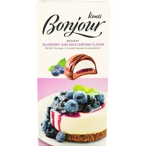 Десерт зі смаком чорниці та маскарпоне Bonjour к/у 232г