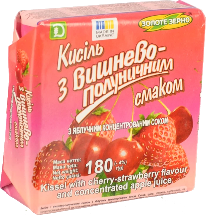 Кисіль Золоте зерно 180г вишня полуниця