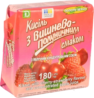 Кисіль Золоте зерно 180г вишня полуниця
