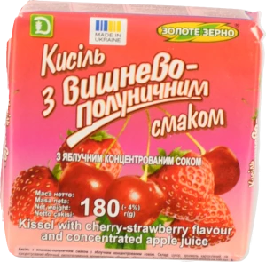 Кисіль Золоте зерно 180г вишня полуниця