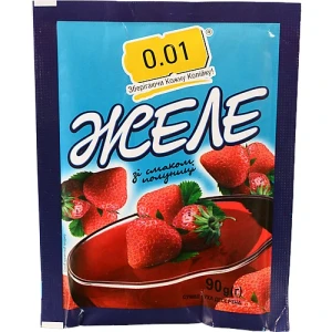Желе 0.01 90г полуниця