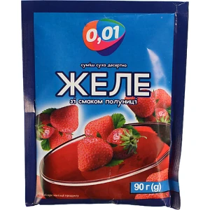 Желе 0.01 90г полуниця