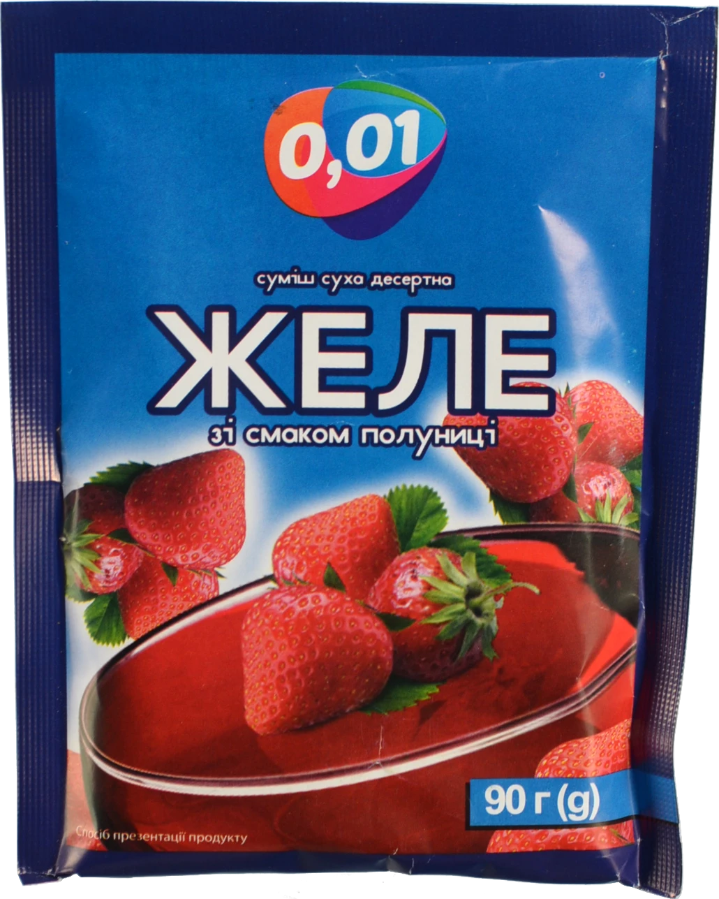 Желе 0.01 90г полуниця