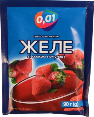 Желе 0.01 90г полуниця