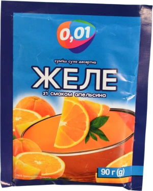 Желе 0.01 90г апельсин