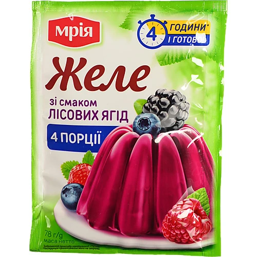 Желе зі смаком лісових ягід Мрія м/у 78г