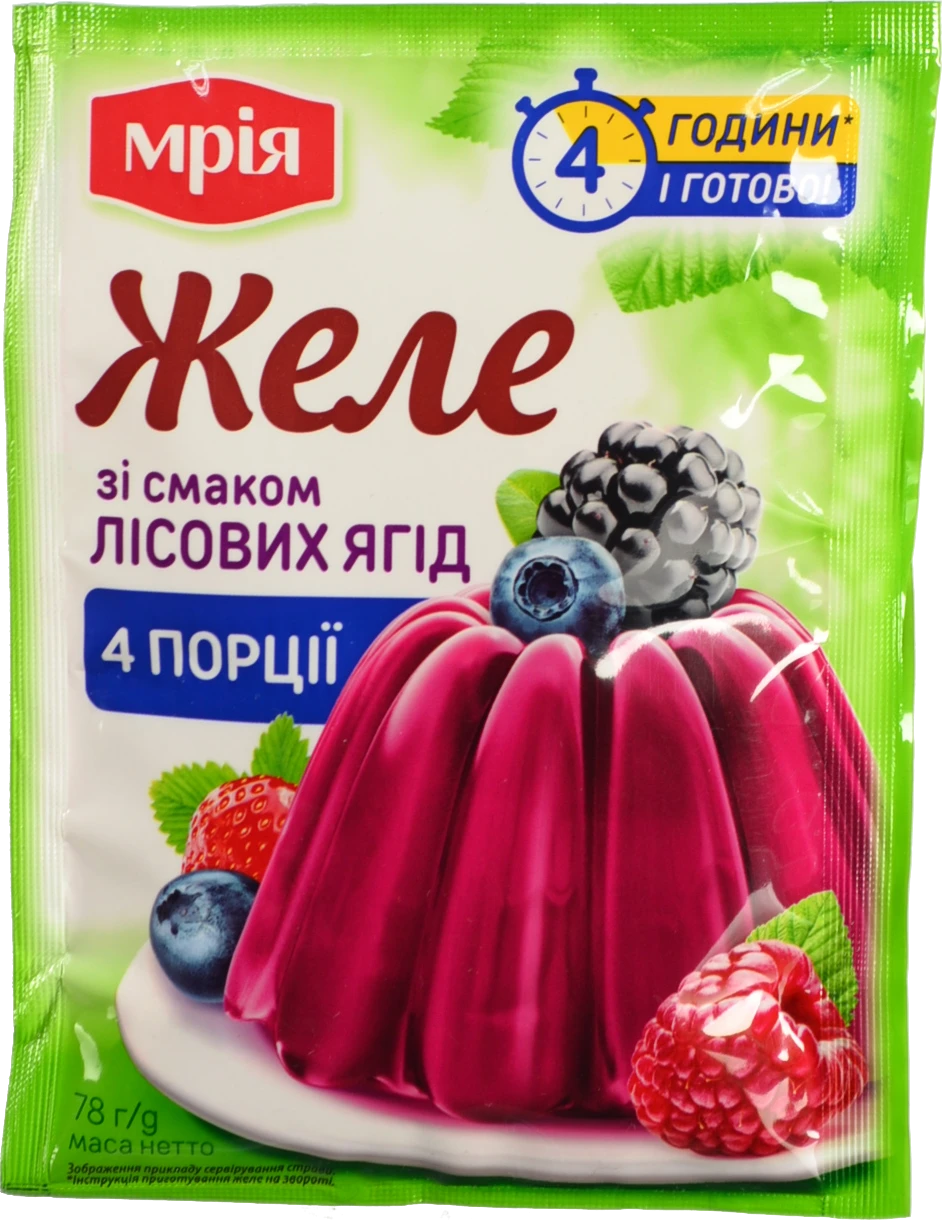 Желе зі смаком лісових ягід Мрія м/у 78г