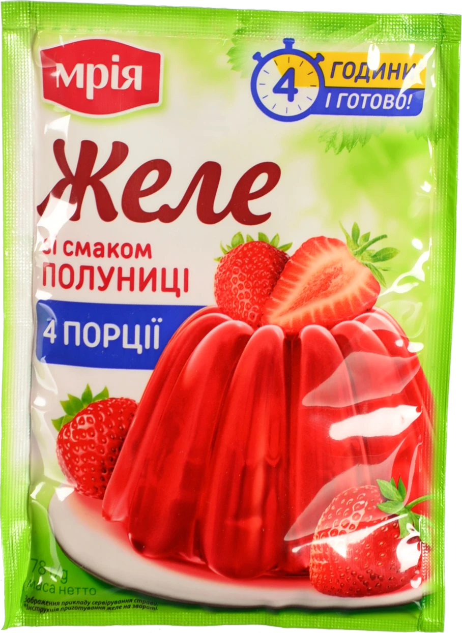 Желе зі смаком полуниці Мрія м/у 78г