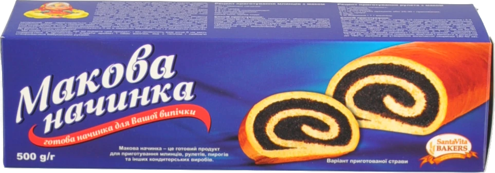 Начинка макова SantaVita Bakers к/у 500г
