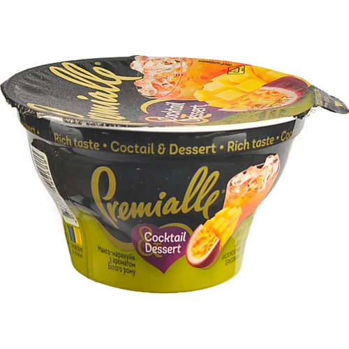 Десерт Premialle 140г 9% манго-маракуйя білий ром ст.