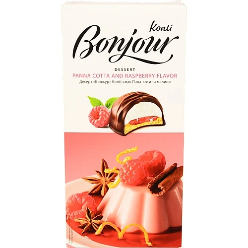 Десерт зі смаком Пана-коти та малини Bonjour к/у 232г