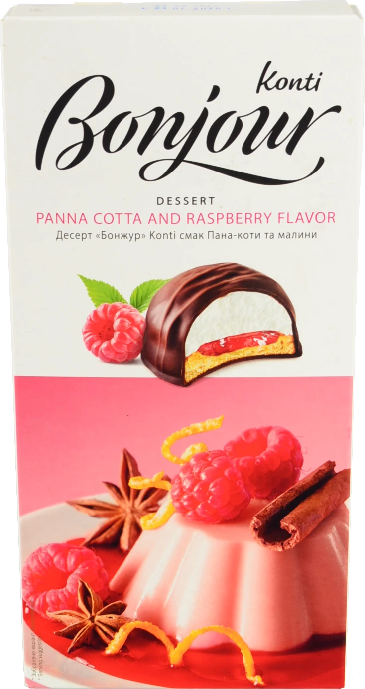 Десерт зі смаком Пана-коти та малини Bonjour к/у 232г