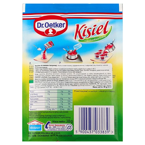 Кисіль Dr.Oetker 38г полуниця