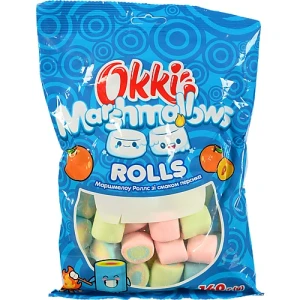 Маршмеллоу Okki 140г rolls персик