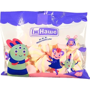 Маршмеллоу ЇжНаше 75г веселі пружинки полуниця