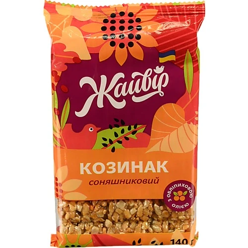 Козинак соняшниковий з обліпиховою олією Жайвір 140г
