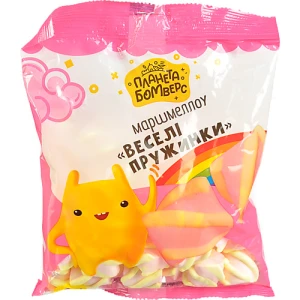 Маршмеллоу Планета Бомверс 175г веселі пружинки полуниця