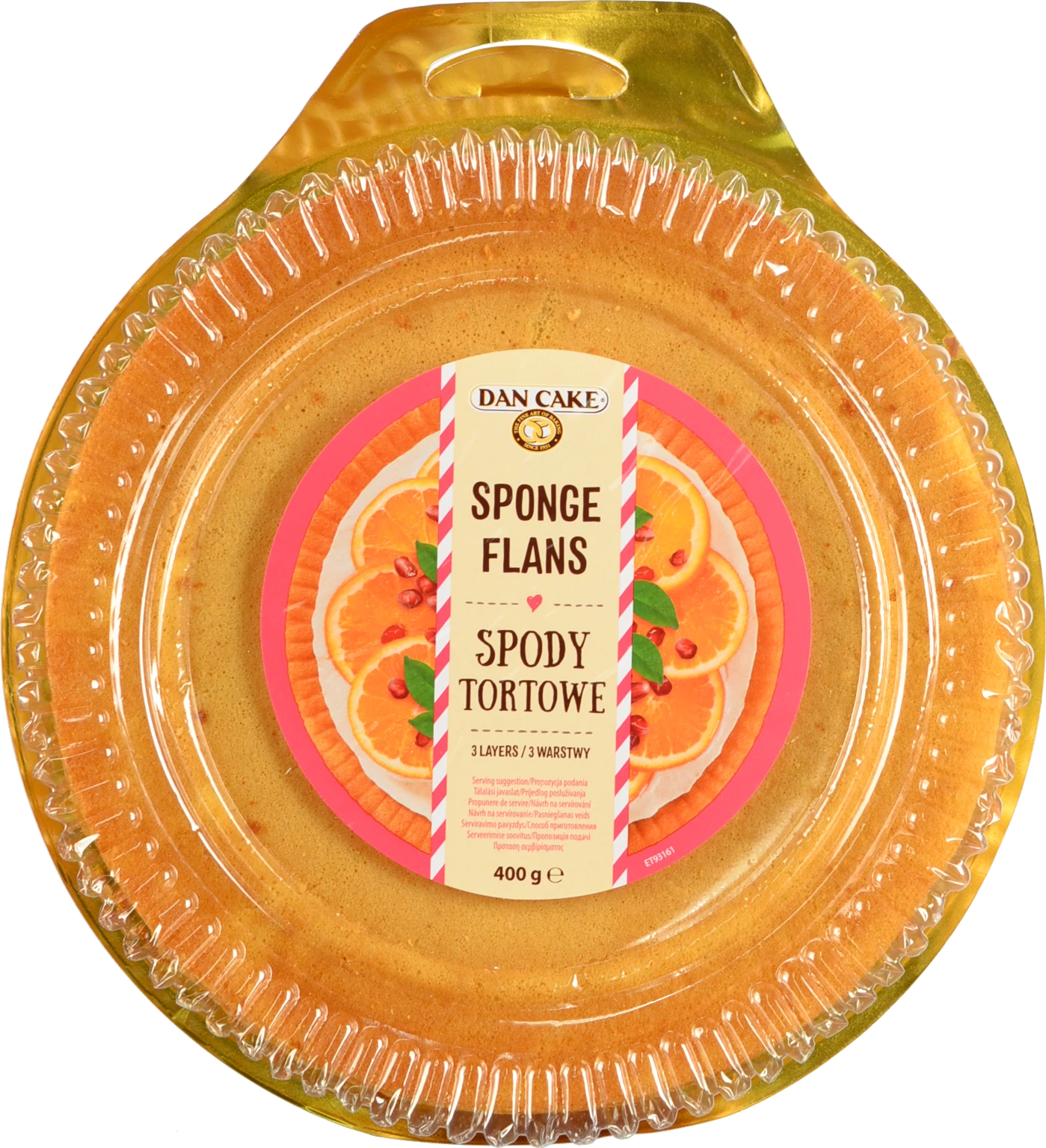 Коржі бісквітні випечені ванільні Dan Cake п/у 400г