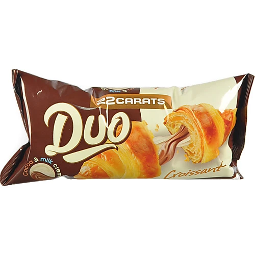 Круасан 22 Carats 80г duo з какао-молочною начинкою