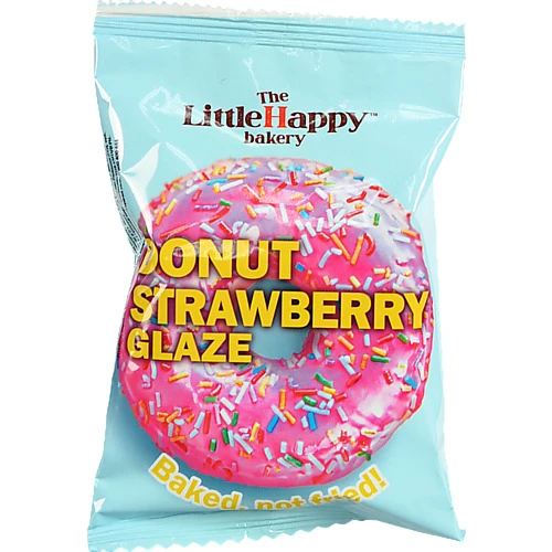 Пончик LittleHappy bakery 50г полунична глазурь