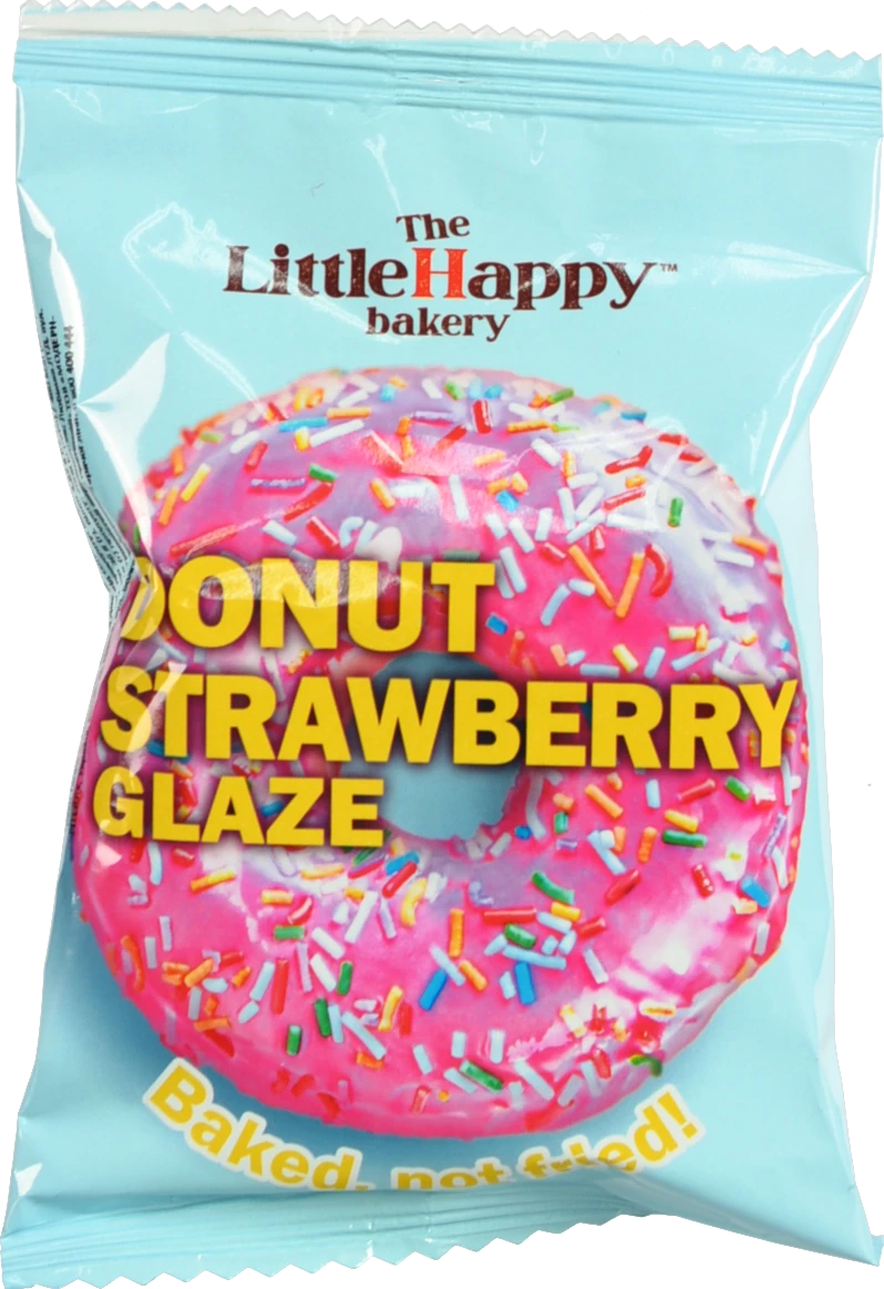 Пончик LittleHappy bakery 50г полунична глазурь