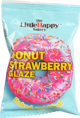 Пончик LittleHappy bakery 50г полунична глазурь