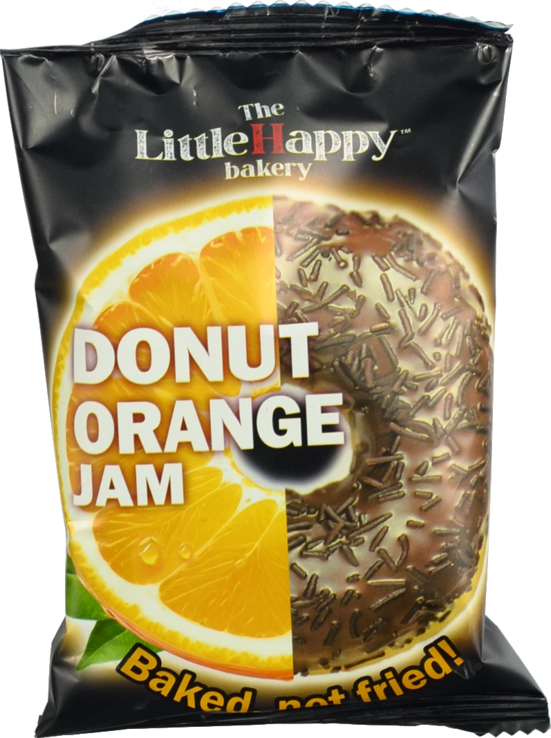 Пончик LittleHappy bakery 60г апельсиновий джем какао глазурь