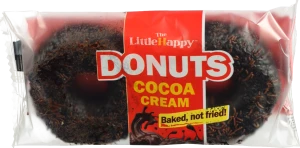Пончики LittleHappy bakery 2х60г какао-крем та какао глазурь