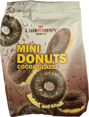 Міні пончики LittleHappy bakery 200г какао глазурь