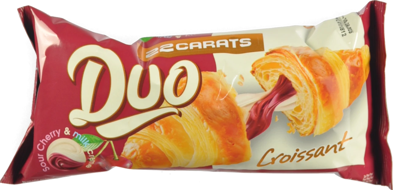Круасан 22 Carats 80г duo з вишнево-молочною начинкою