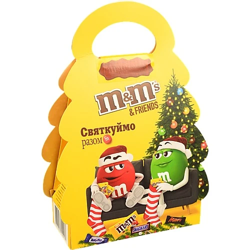 Набір драже та батончиків Новорічна ялинка M&M's&Friends к/у 96.5г