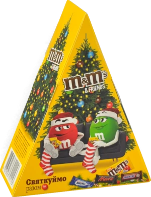 Набір драже та батончиків Новорічна ялинка M&M's&Friends к/у 96.5г