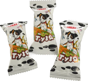 Цукерки глазуровані кондитерською глазур'ю з молочно-грильяжним корпусом Тузя Lukas кг